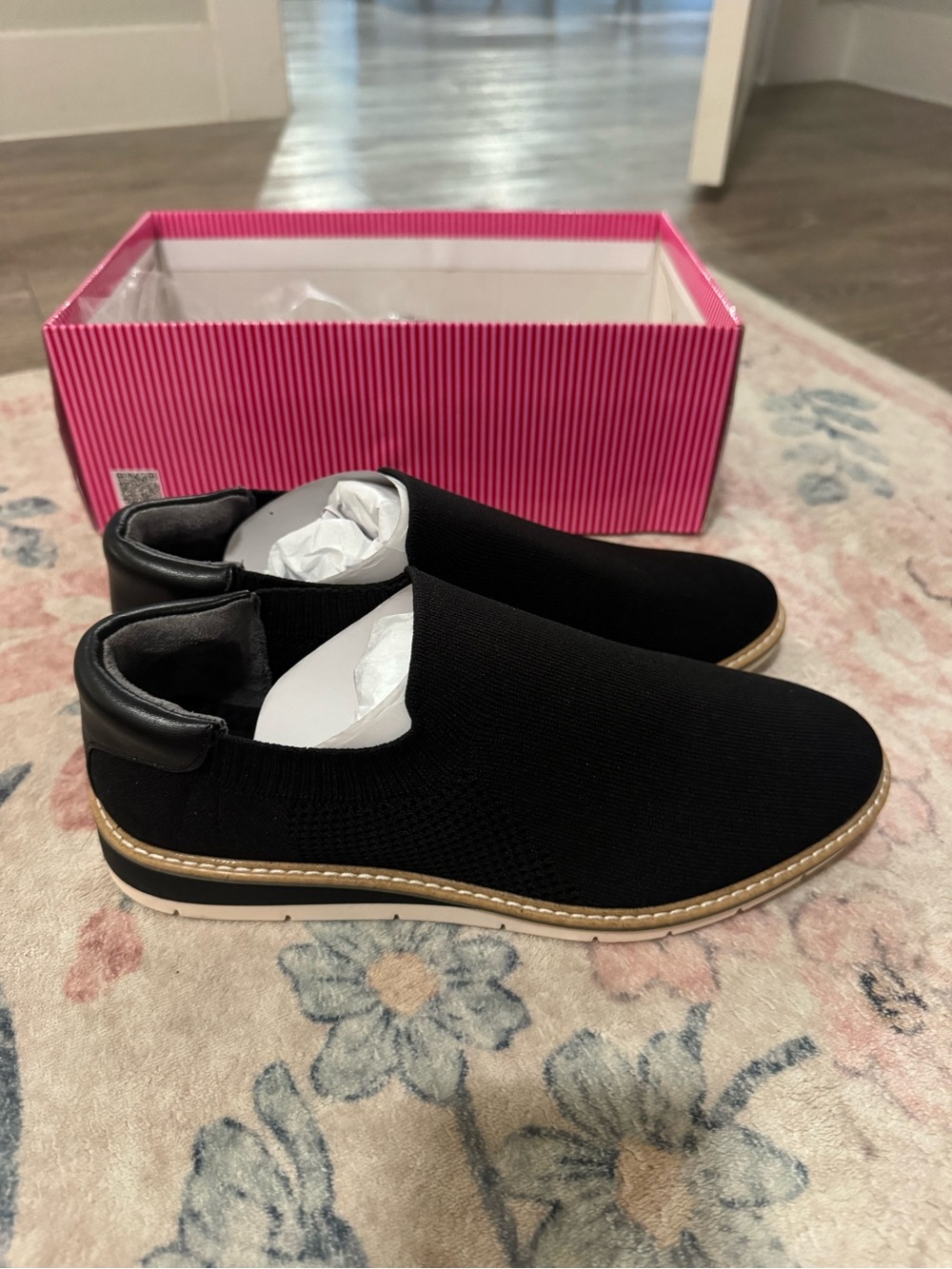 Women’s Slip-On Knit Casual Shoes - Black